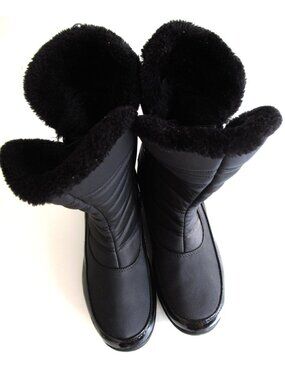 Totes Women's Jennifer Black Waterproof Winter Boots - Size  7  Winter & Rain